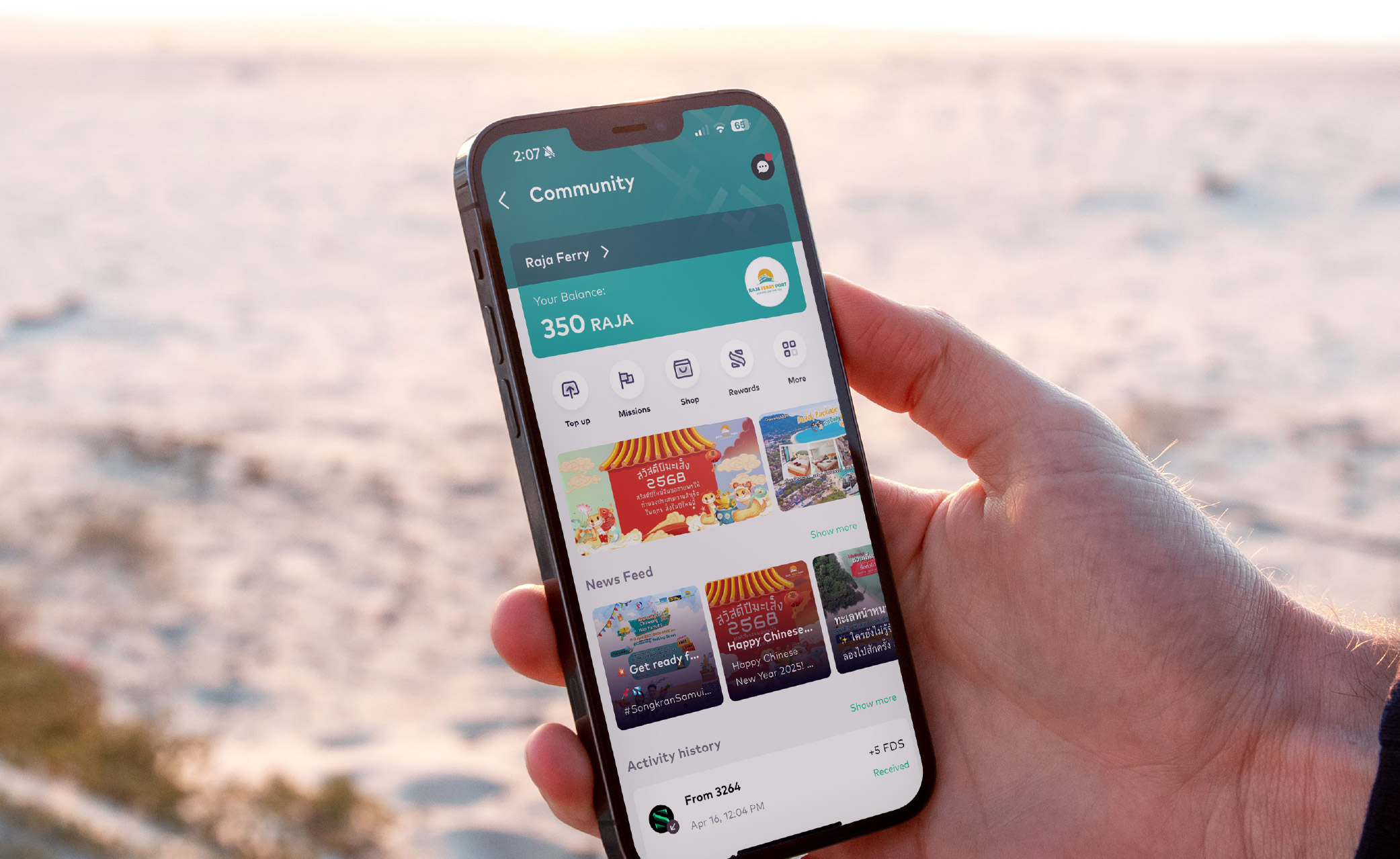 Raja Ferry Community on the Freedom World app. Raja Ferry Point System. Top-up, Missions, Rewards.