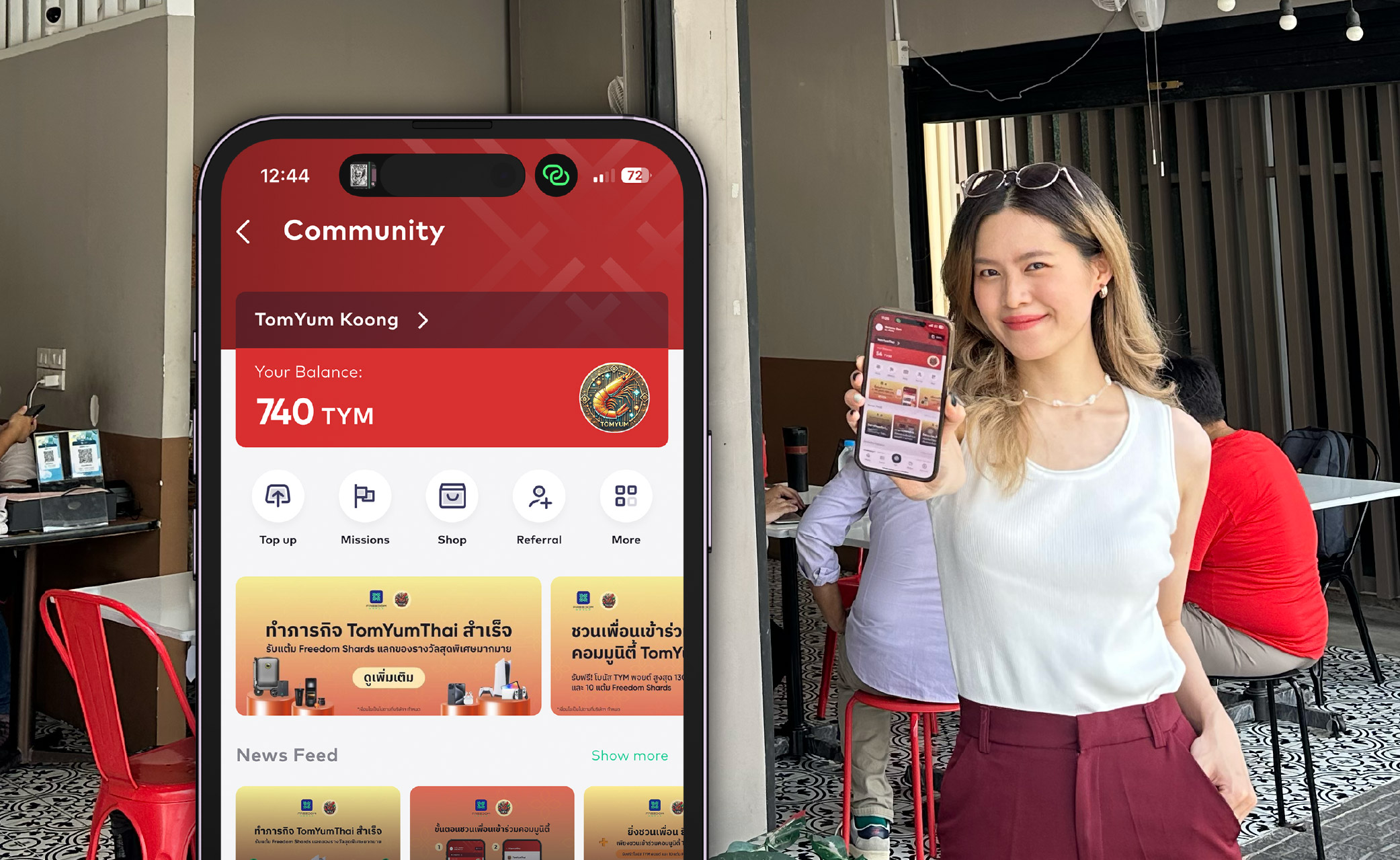 Freedom World app, Thai Food, Bangkok, Points system, Bundle deals