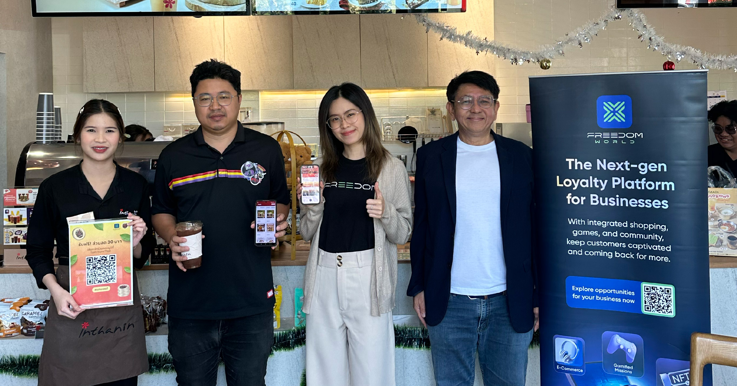 TomYumKoong, Freedom World app, Freedom World, in-app engagement, points system